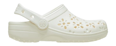 Clogs Crocs Classic Floral Cut Out Clog Kleinkinder Chalk