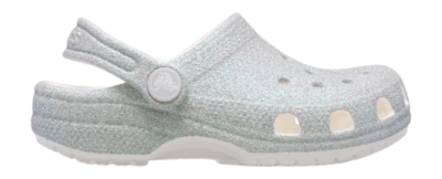 Clogs Crocs Classic Iridescent Glitter Kleinkinder White