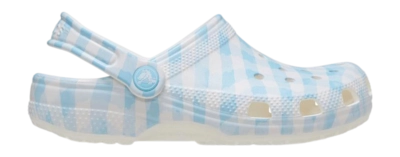 Sandaal Crocs Kids Classic Gingham Clog White Blue