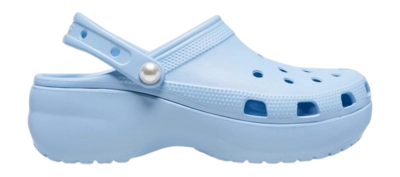 Clogs Crocs Classic Platform Pearl Clog Damen Blue Calcite