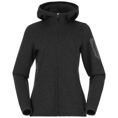 Vest Bergans Women Kamphaug Knitted Hoodie Dark Shadow Grey 2025