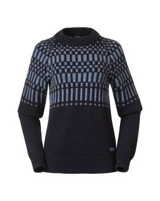 Pull Bergans Women Nordmarka Merinos Jumper Navy Blue/Husky Blue