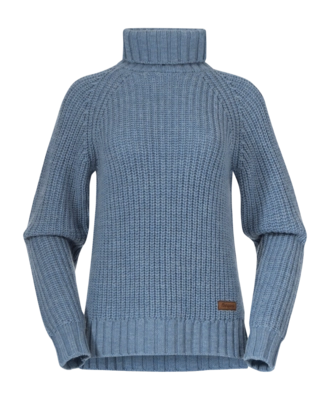 Pullover Bergans Nordmarka Merino High Neck Jumper Damen Husky Blue