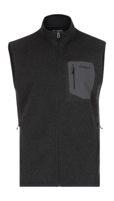 Body Warmer Bergans Men Kamphaug Knitted Vest Dark Shadow Grey