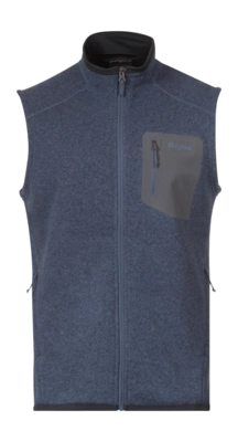 Body Warmer Bergans Men Kamphaug Knitted Vest Granite Blue