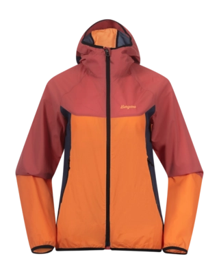 Jacke Bergans Vaagaa Windbreaker Jacket Damen Faded Orange/Rusty Dust/Navy Blue