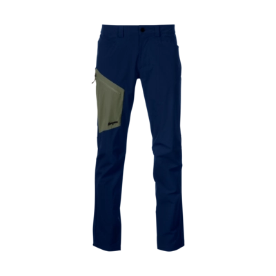 Hose Bergans Vaagaa Light Softshell Pants Herren Navy Blue/Green Mud