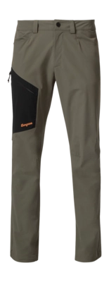 Trousers Bergans Men Vaagaa Light Softshell Pants Green Mud/Black