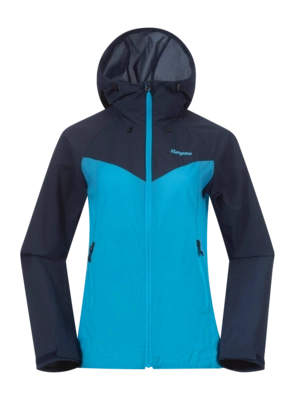 Jacket Bergans Women Rabot Windbreaker Jacket Aqua Lagoon/Navy Blue