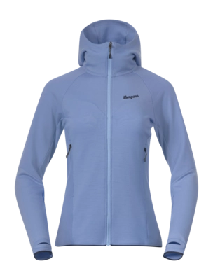 Vest Bergans Women Tind Merino Hood Jacket Blueberry Milk