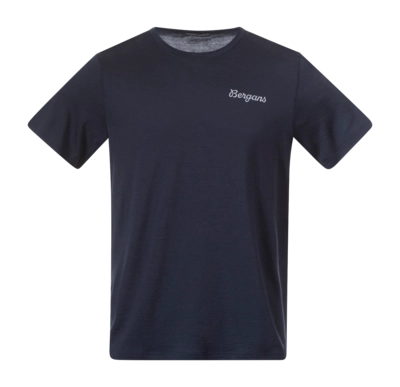 T-Shirt Bergans Rabot Emblem Wool Tee Herren Navy Blue