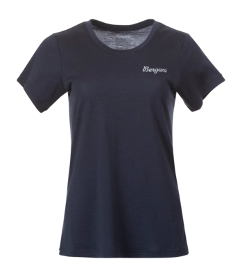 T-Shirt Bergans Rabot Emblem Wool Tee Damen Navy Blue