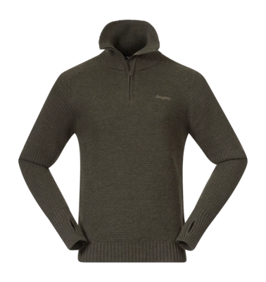 Pullover Bergans Ulriken Jumper Herren Dark Green Mud