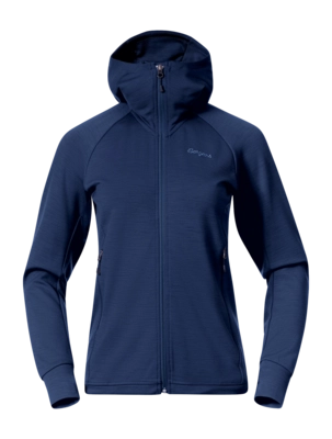 Zip Sweatshirt Bergans Women Rabot Merino Tech Midlayer Hoodie Navy Blue 25