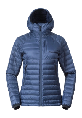 Jas Bergans Women Vaagaa Light Down Jacket Hood Granite Blue