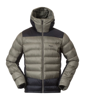 Jacke Bergans Vaagaa Allround Down Jacket Herren Green Mud/Black