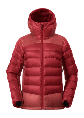 Jacket Bergans Women Vaagaa Allround Down Jacket Rusty Dust/Crimson Red