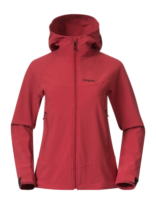 Jacke Bergans Vaagaa Softshell Jacket Hood Damen Crimson Red