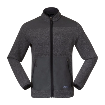 Sweatjacke Bergans Nordmarka ReWool Pile Midlayer Jacket Herren Solid Dark Grey/Dark Shadow Grey