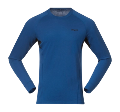 T-Shirt Manches Longues Bergans Homme Inner: Pure Merino Long Sleeve Dusty Space Blue/Black