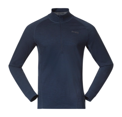 Pullover Bergans Inner: Pure Merino Half Zip Herren Navy Blue