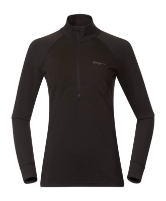 Pullover Bergans Inner: Pure Merino Half Zip Damen Black
