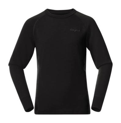 Langarmshirt Bergans Inner: Dual Merino Junior Long Sleeve Kinder Black