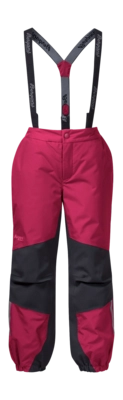Ski Trousers Bergans Kids Lilletind Insulated Kids Pants Raspberry Red/Dark Shadow Grey