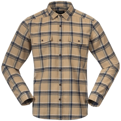 Chemise Bergans Homme Tovdal Shirt Warm Sand/Navy Blue Check