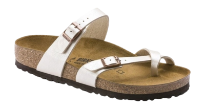 Slipper Birkenstock Women Mayari Birko-Flor Graceful Pearl White Narrow