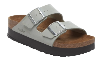Tongs Birkenstock Women Arizona Papillio Flex Plateforme Nubuck Leather Pure Sage Narrow