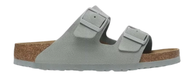 Slipper Birkenstock Arizona Suede Leather Unisex Pure Sage Narrow