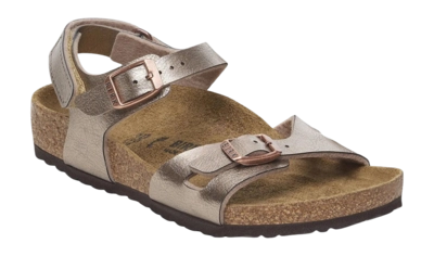 Sandalen Birkenstock Rio AS Birko-Flor Graceful Kinder Taupe Narrow