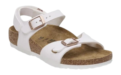 Sandalen Birkenstock Rio AS Birko-Flor Kinder White Narrow