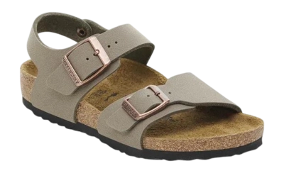 Sandaal Birkenstock Kids New York Birko-Flor Birkibuc Stone Narrow