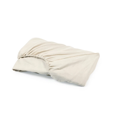 Spannbettlaken Libeco Madison White sand Leinen