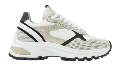 Sneaker Via Vai Liz Dulce Ginger White / Taupe / Black