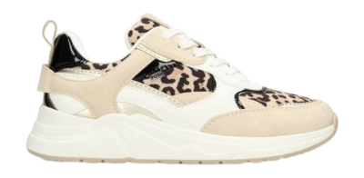 Sneaker POSH by Poelman Damen Rosie Brown With Animal Print