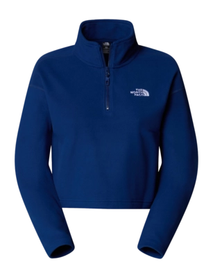 Zip Sweatshirt The North Face Women 100 Glacier Cropped 1/4 Zip Estate Blue