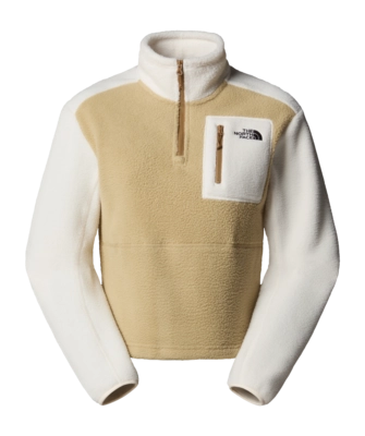 Fleecejas The North Face Women Yumiori 1/4 Zip Khaki Stone / White Dune / Utility Brown