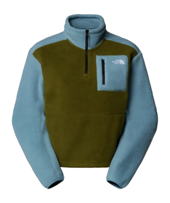 Fleecejas The North Face Women Yumiori 1/4 Zip Forest Olive / Shallow Blue / TNF Black