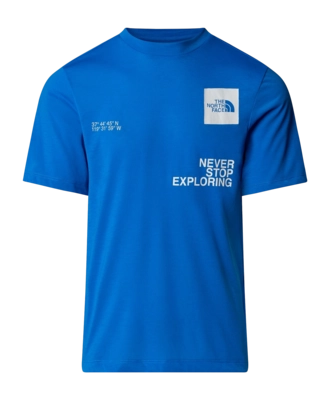 T-Shirt The North Face Men Mountain Foundation Coordinates Tee Hero Blue