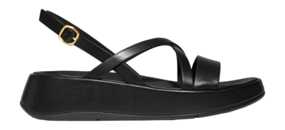 FitFlop Women F-Mode Leather Flatform Strappy Back-Strap Sandals Deep Tan
