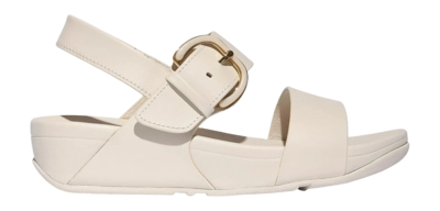 FitFlop Women Lulu Resin-Buckle Leather Back-Strap Sandals Paris Beige
