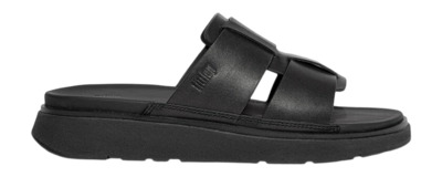 Tongs FitFlop Men Gen-FF Leather Fishmerman Slides All Black