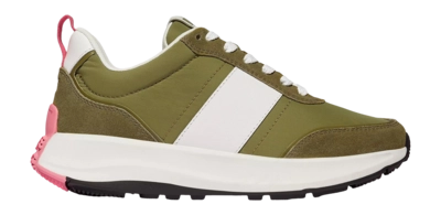 FitFlop Women F-Mode Flow Sneaker Nylon & Suede Mix Camo-Green Mix