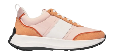 Sneaker FitFlop F-Mode Flow Sneaker Nylon & Suede Mix Damen Peachy/Clay Pink Mix
