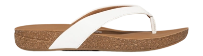 FitFlop Women iQushion Leather Flip-Flops Urban White