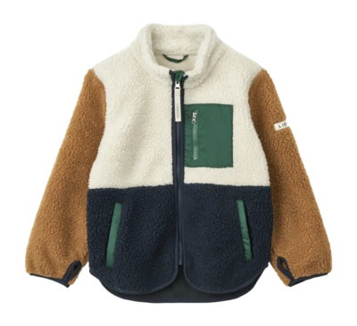 Jacke Liewood Nolan Pile Jacket Kinder Classic Marine / Multi Mix