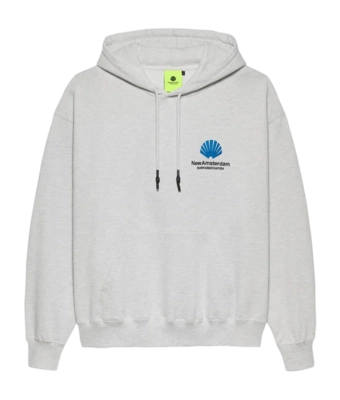 Hoodie New Amsterdam Surf Association Logo Sweater Grey Melange